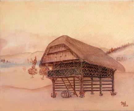 Kozolec (Akril-platno - 2023) Branko Strnad